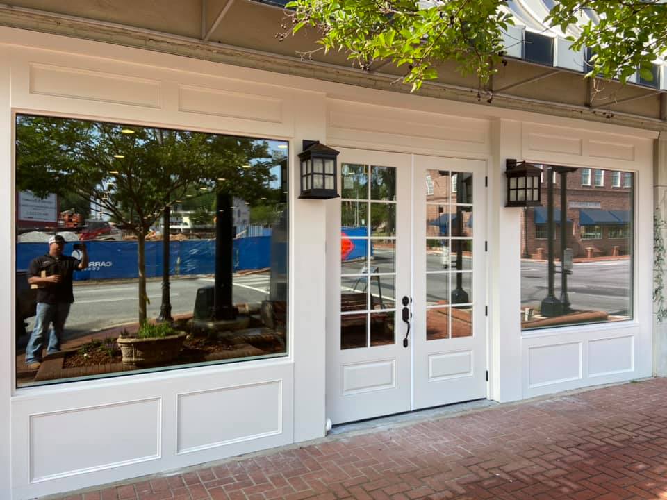 Storefront in historic area of downtown Lawrenceville, GA