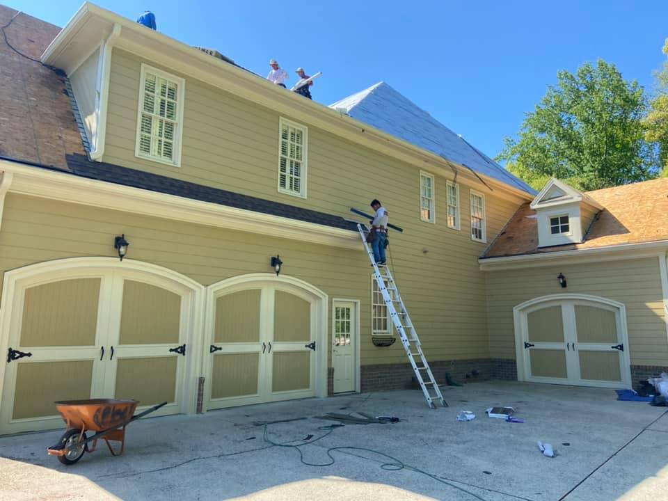 the home has a variety of levels of elevations for the roof