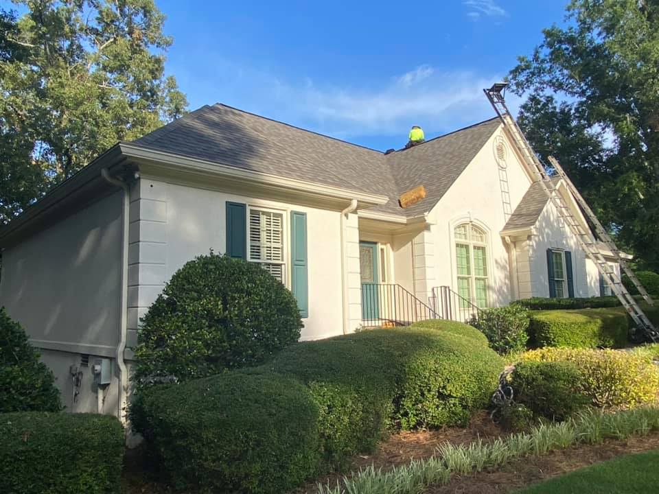 new roof almost finished in the Watkinsville hail damaged home