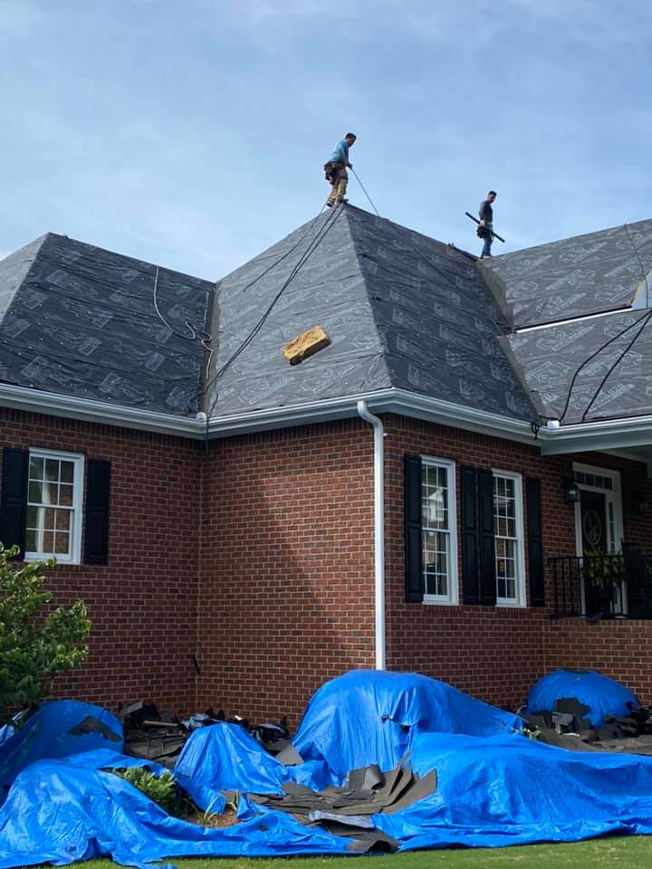 Watkinsville home with underlay installed ready for new roof tiles