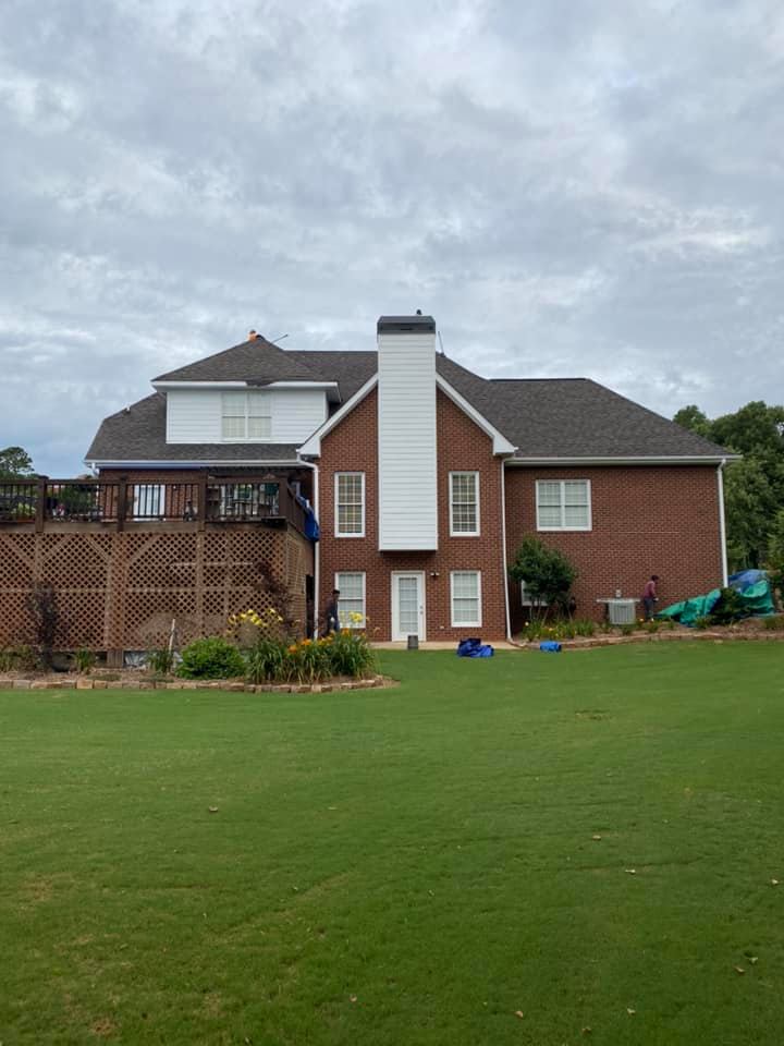 Photo of finished Watkinsville home from rear of home.