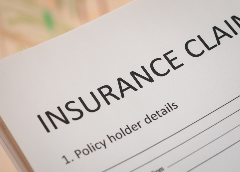 photo of insurance claim form